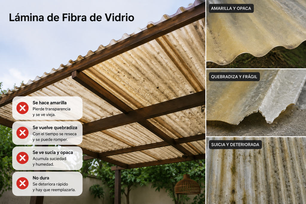 Lámina Traslúcida  Alternativa a Fibra De Vidrio Incluye Kit de Instalación y Envío Gratis